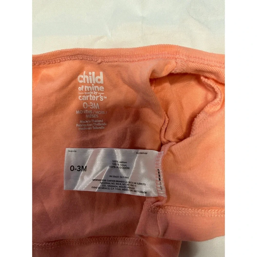 Child‎ of Mine Carter's Baby Shrug Cardigan 0-3M Months Peach Coral Top